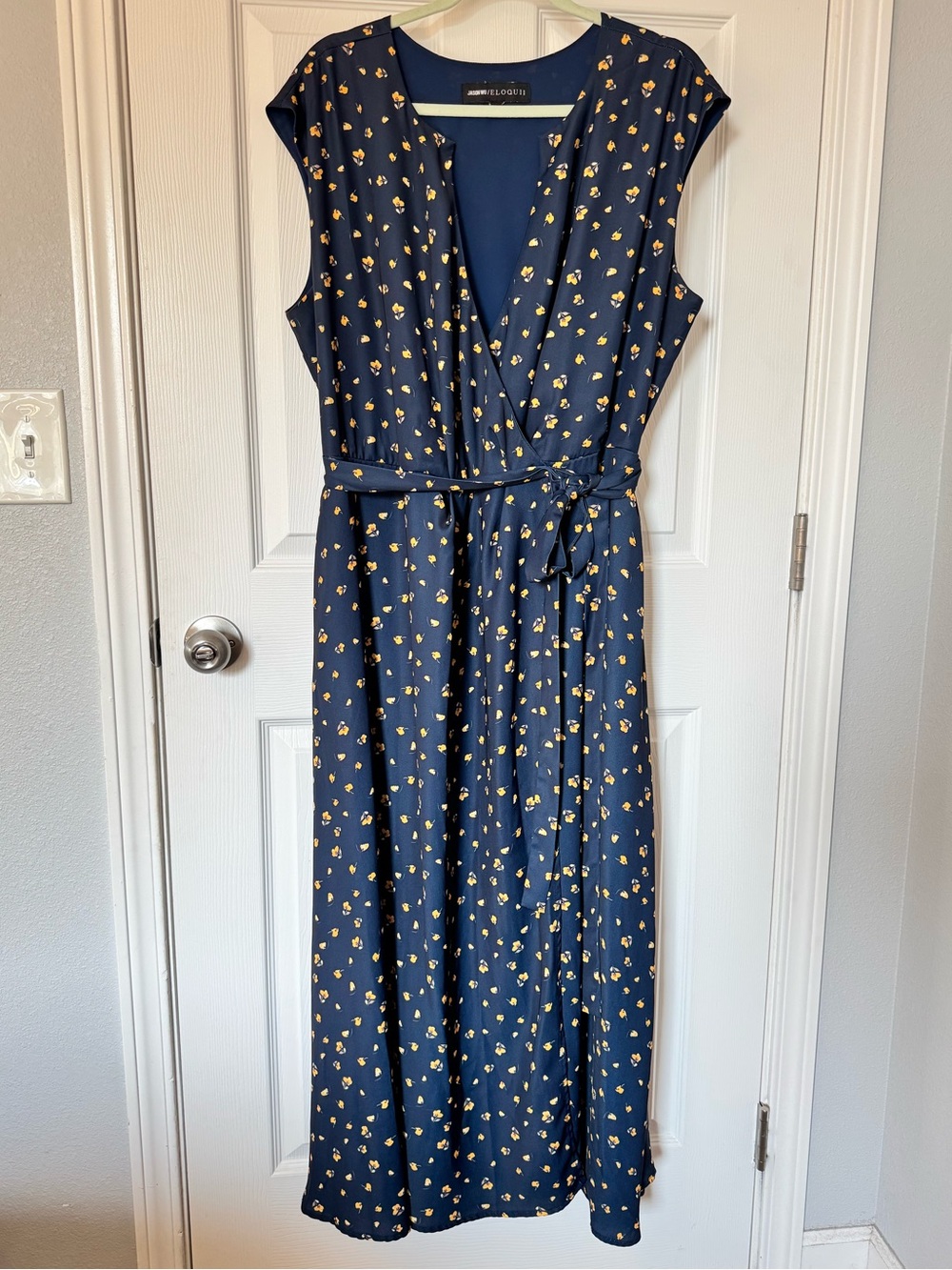 jason wu blue floral dress | Dresses | Jason Wu Eloquii Navy Wrap Flower Print Mitch Ryder & the Size:6 (Pre-Order - Ships Late October) Best Selling Wedding Guest Dress Ruched dress Floral print and ruffle